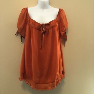 Lane Bryant Orange Boho Top